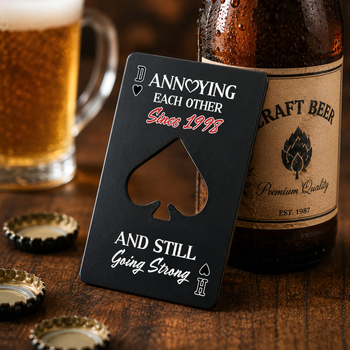 Annoying Each Other - Personalized Custom Ace Of Spades Bottle Opener - Image 2