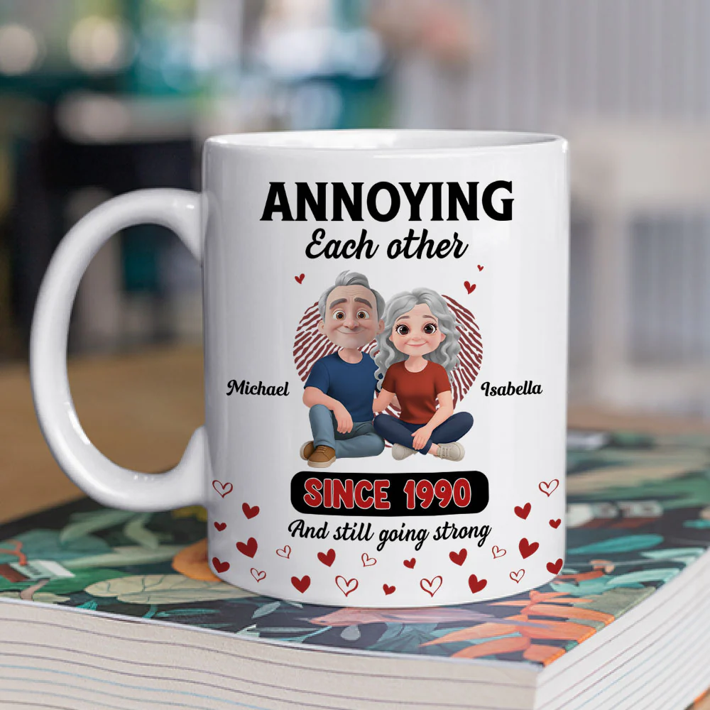 Annoying Each Other - Personalized Custom Coffee Mug - Image 3