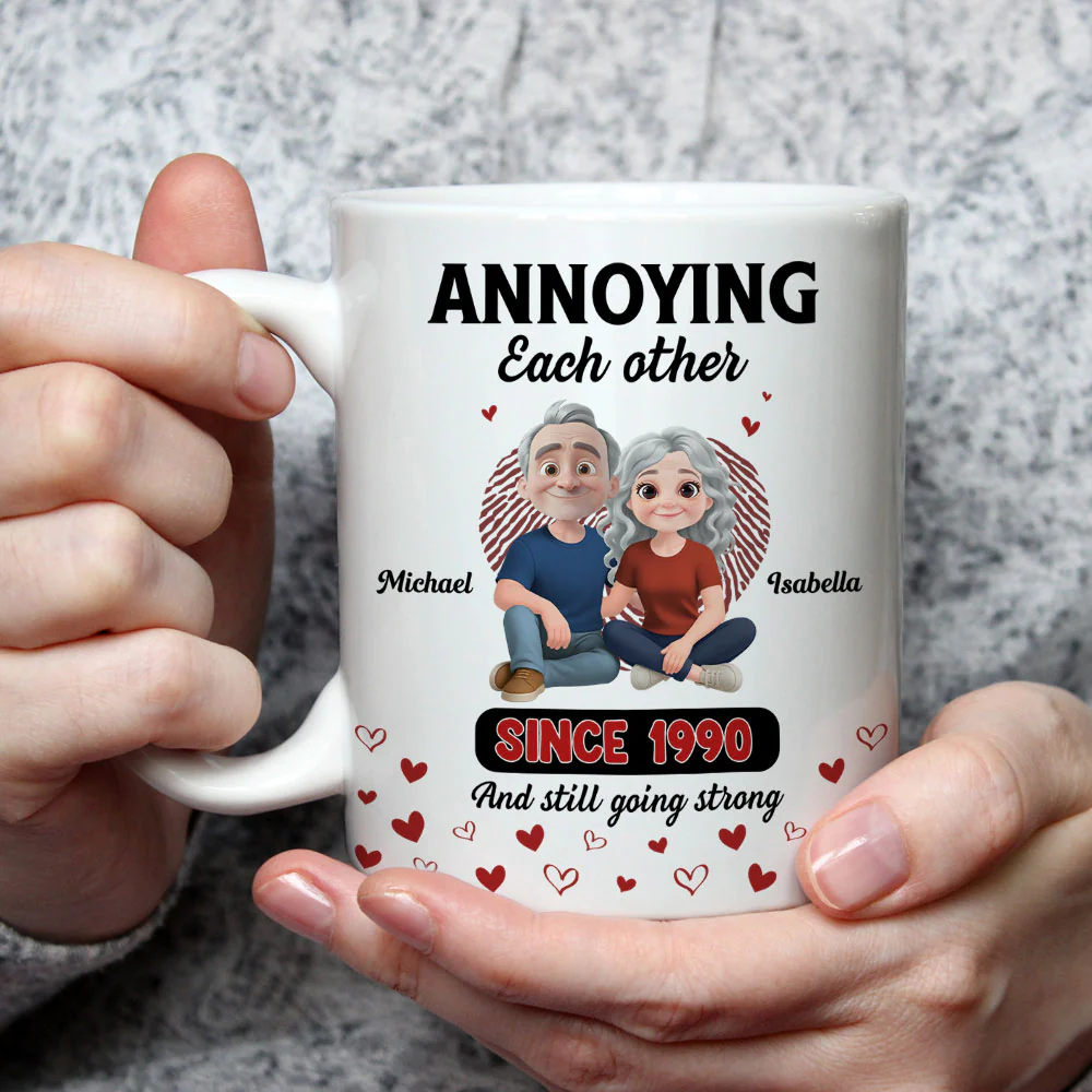 Annoying Each Other - Personalized Custom Coffee Mug - Image 4