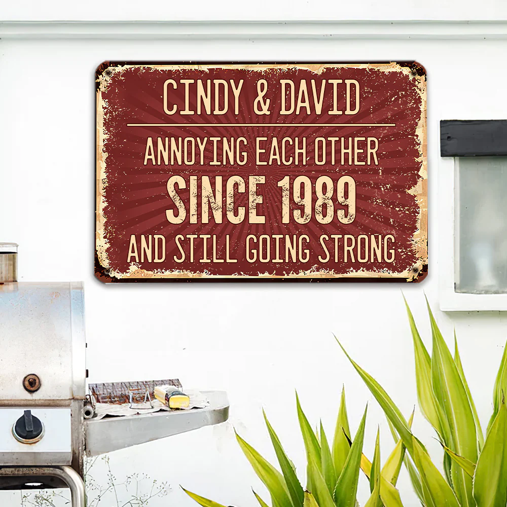 Annoying Each Other - Personalized Custom Metal Sign - Image 4