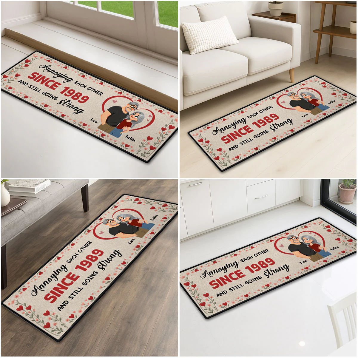Annoying Each Other - Personalized Custom Runner Rug - Image 2