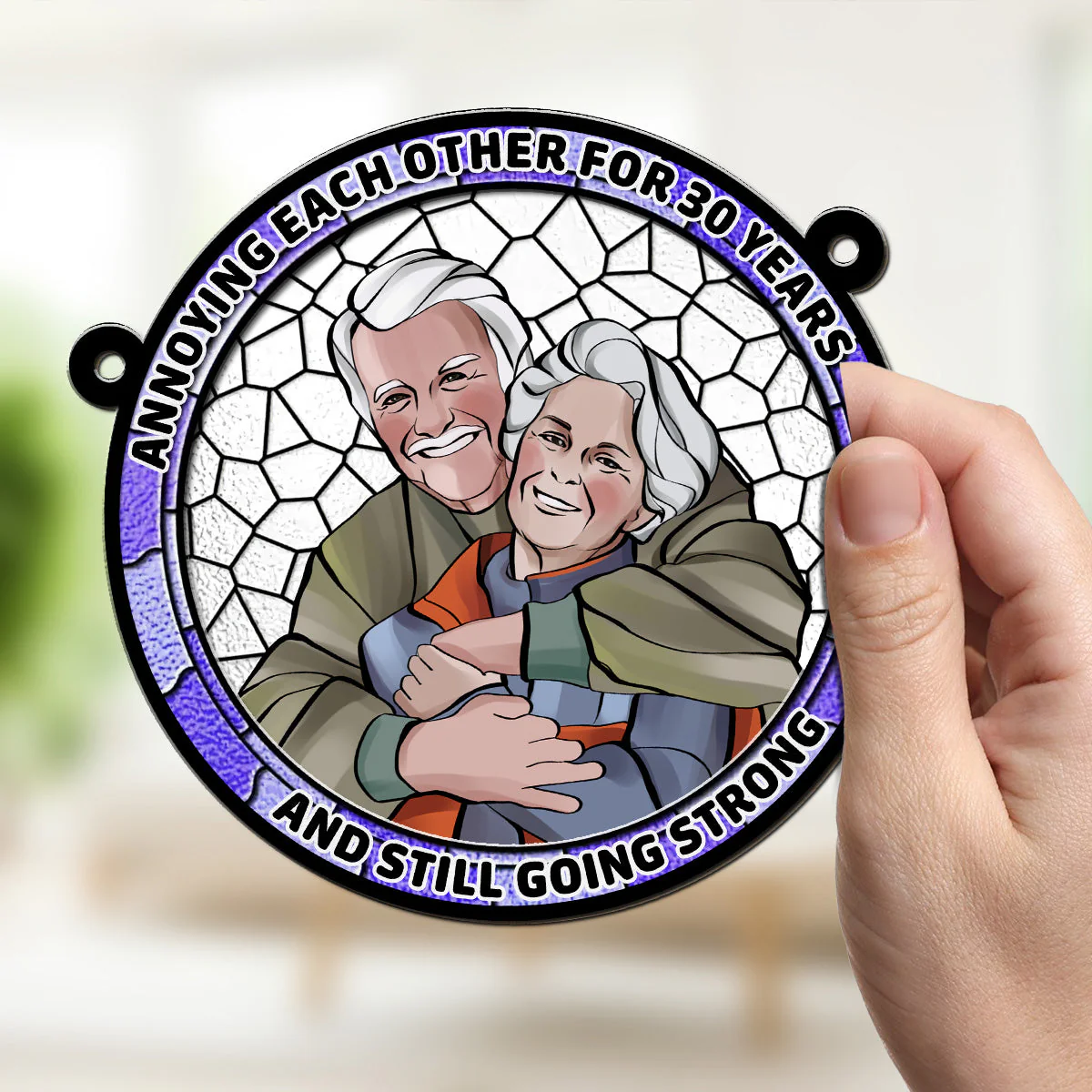 Annoying Each Other - Personalized Custom Suncatcher - Image 2