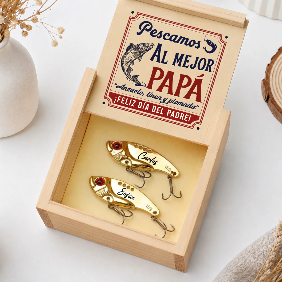 Anzuelo, Línea y Plomada - Señuelo de Pesca Personalizado