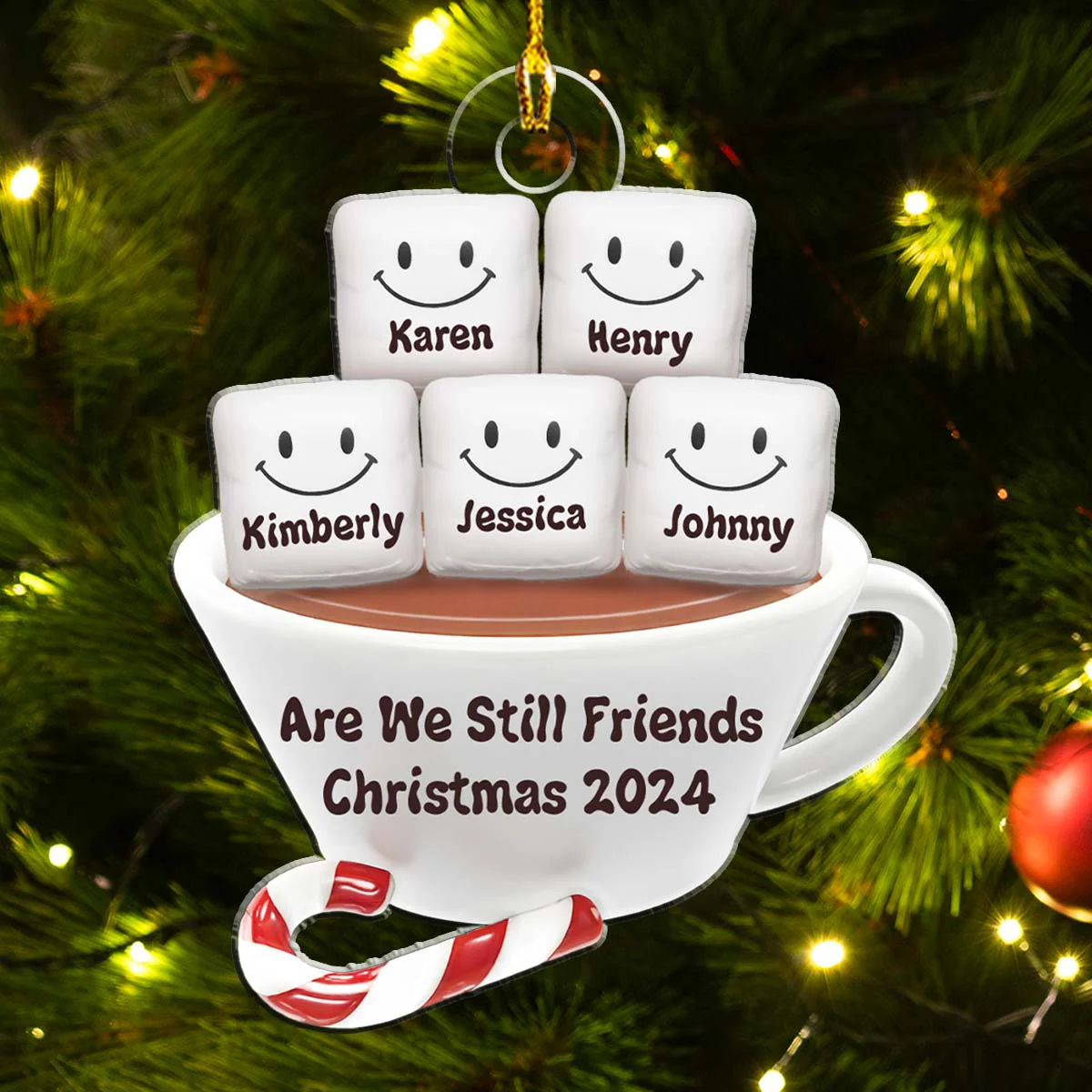 Are We Still Friends Hot CoCoa - Personalized Custom Acrylic Ornament - Image 4