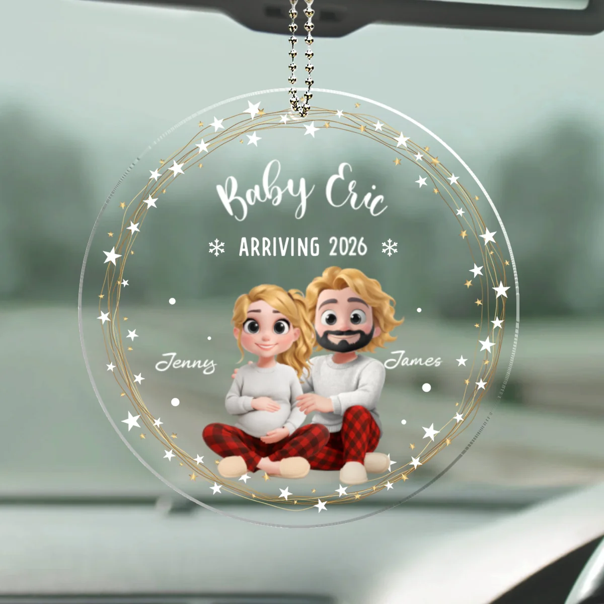 Arrive To This World - Personalized Custom Car Ornament - Image 6