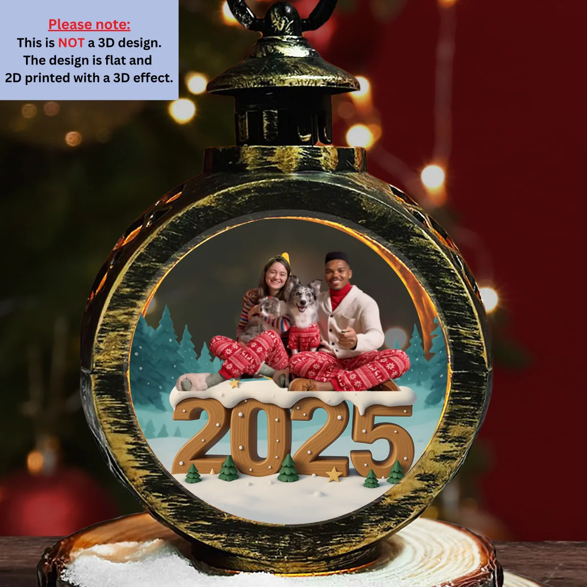 As A Family Now Onwards Photo - Personalized Custom 3D Effect Christmas Lantern - Image 7