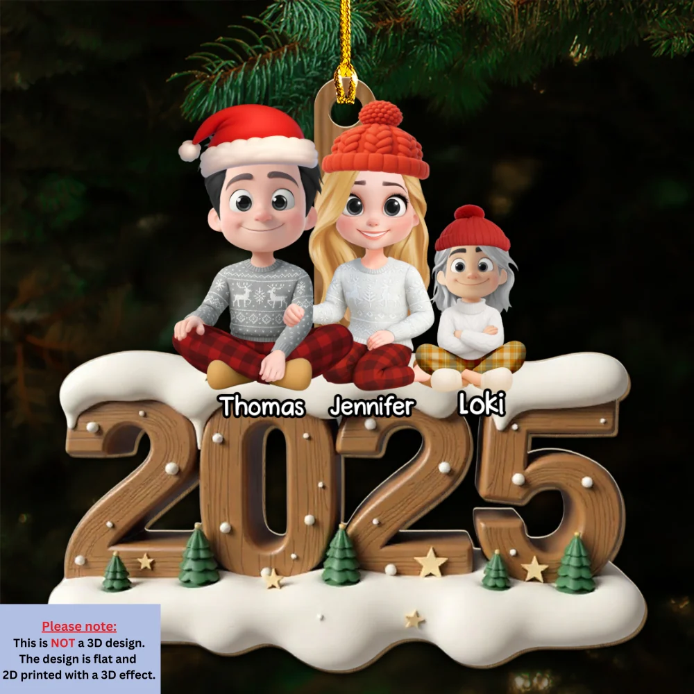 As A Family With Cats - Personalized Custom 3D Effect Wood Ornament - Image 5