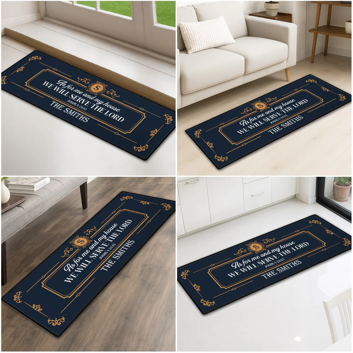 As for Me And My House - Personalized Custom Runner Rug - Image 2