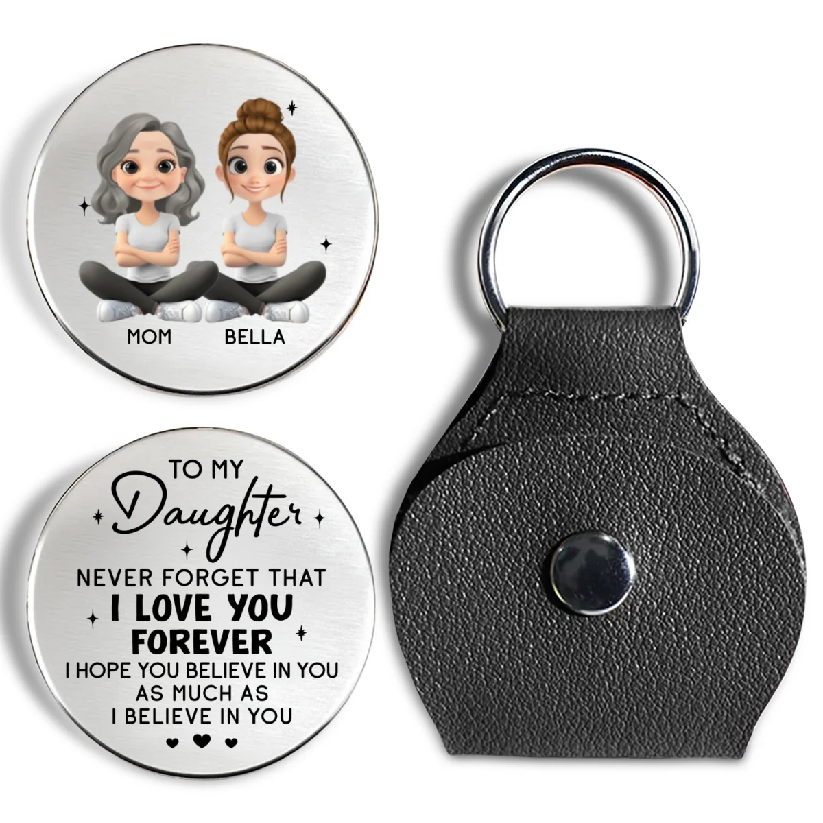 As Much As Mom Love You - Personalized Custom Pocket Hug - Image 7