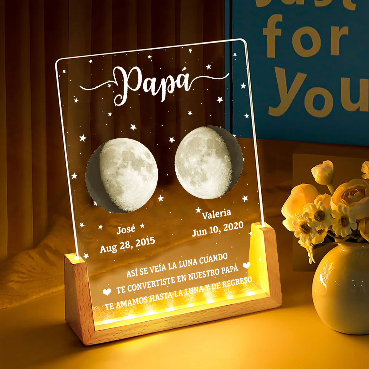 Así Se Veía La Luna 2 - Luz nocturna personalizada a medida - Image 2