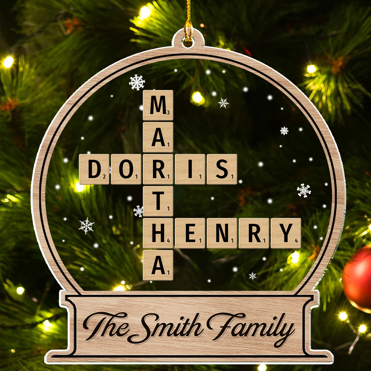 At Christmas, All Roads Lead Home  - Personalized Custom Acrylic Ornament - Image 2