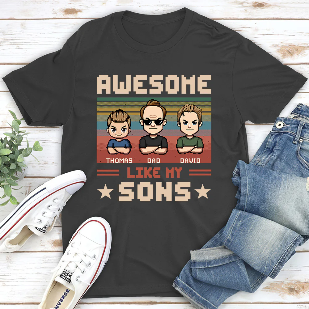 Awesome Dad And Awesome Daughter - Personalized Custom Shirt - Image 2