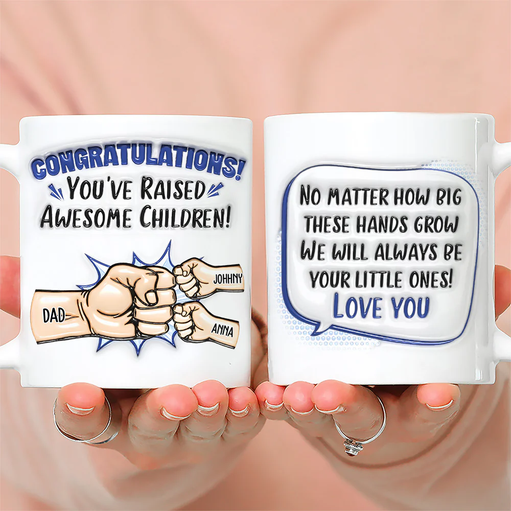 Awesome Dad - Personalized Custom 3D Inflated Effect Mug - Image 3