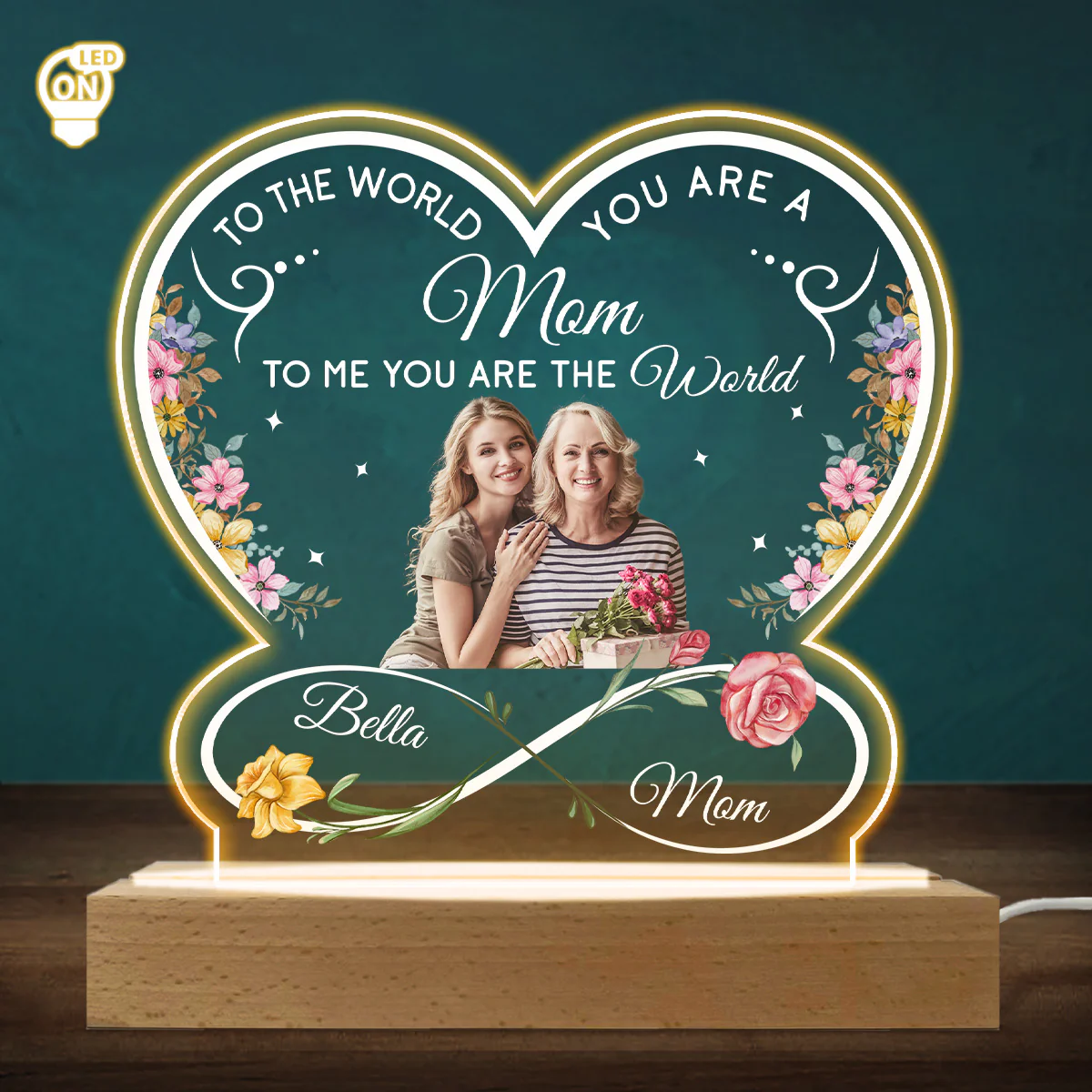 Awesome Mom - Personalized Custom LED Light - Image 3