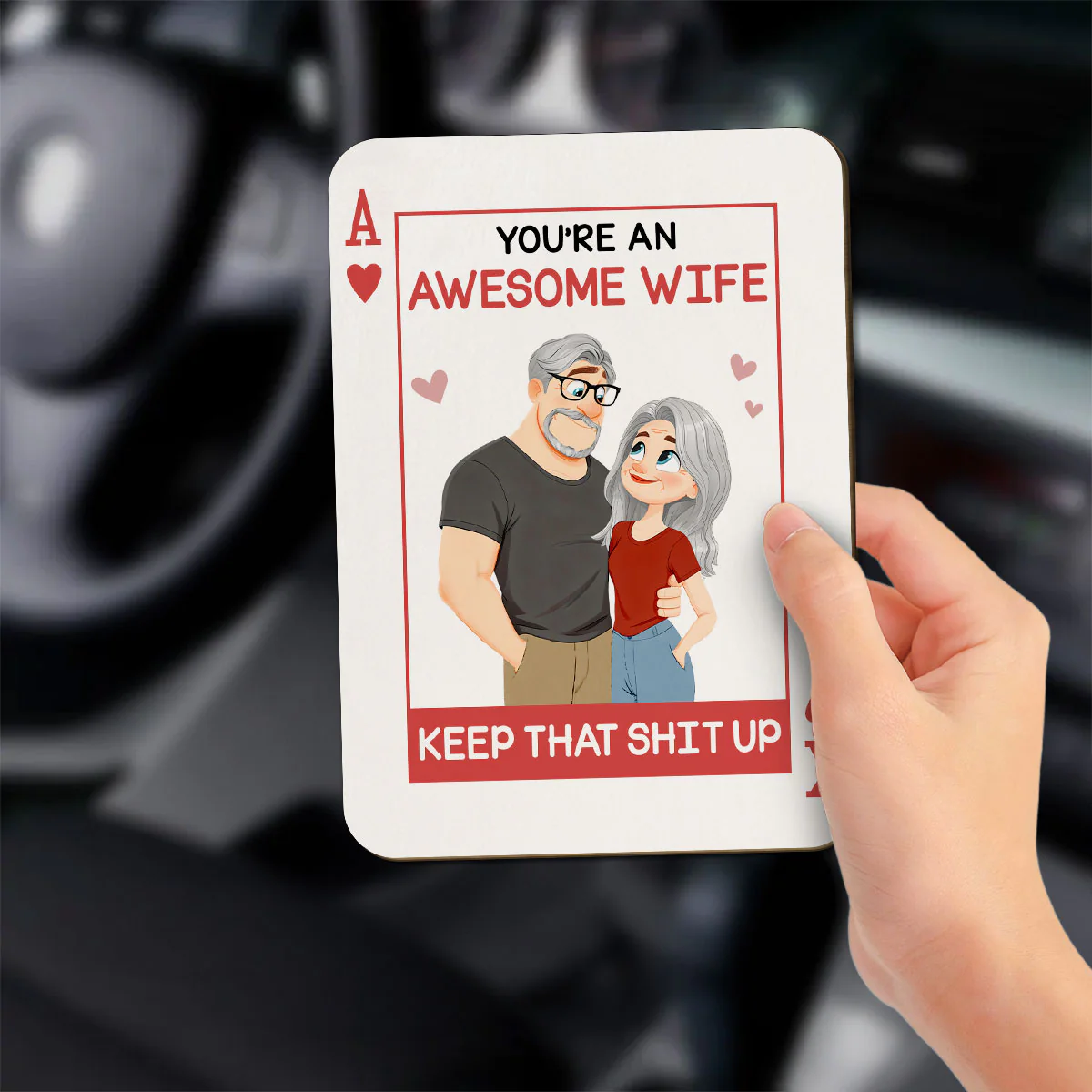 Awesome Wife - Personalized Custom Car Visor Clip - Image 2