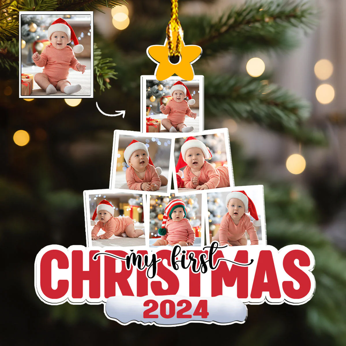 Baby 1st Christmas Tree - Personalized Custom Acrylic Ornament