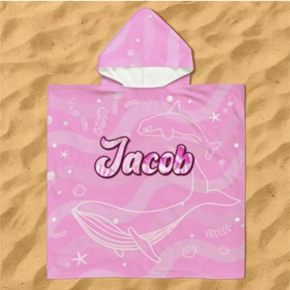 Baby Cotton Candy - Personalized Custom Hooded Beach Towel - Image 7