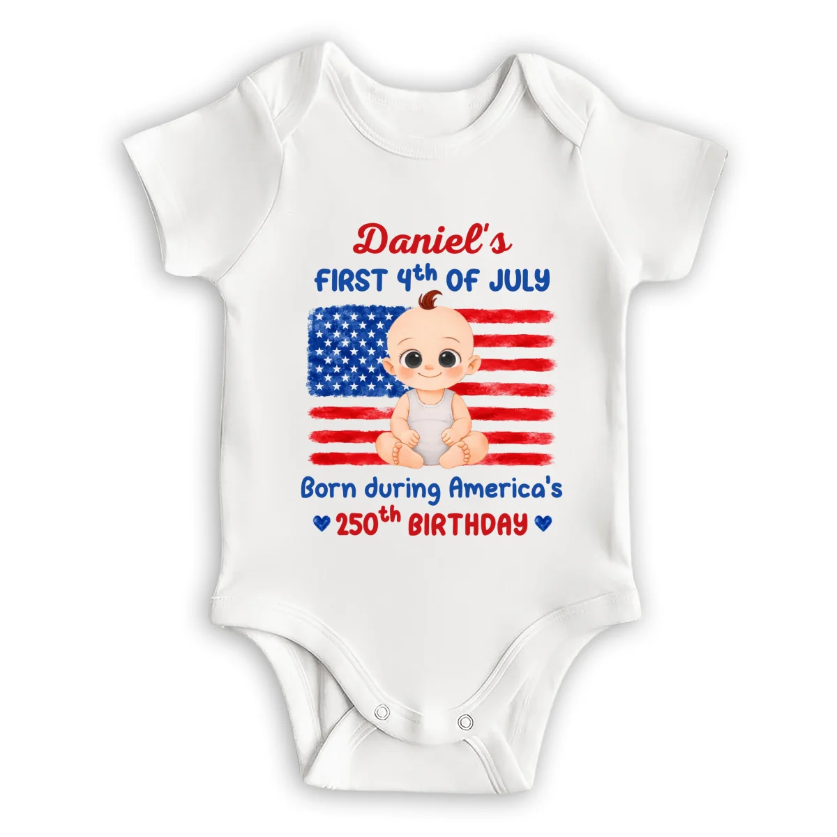 Baby First Freedom - Personalized Custom Baby Onesie - Image 6