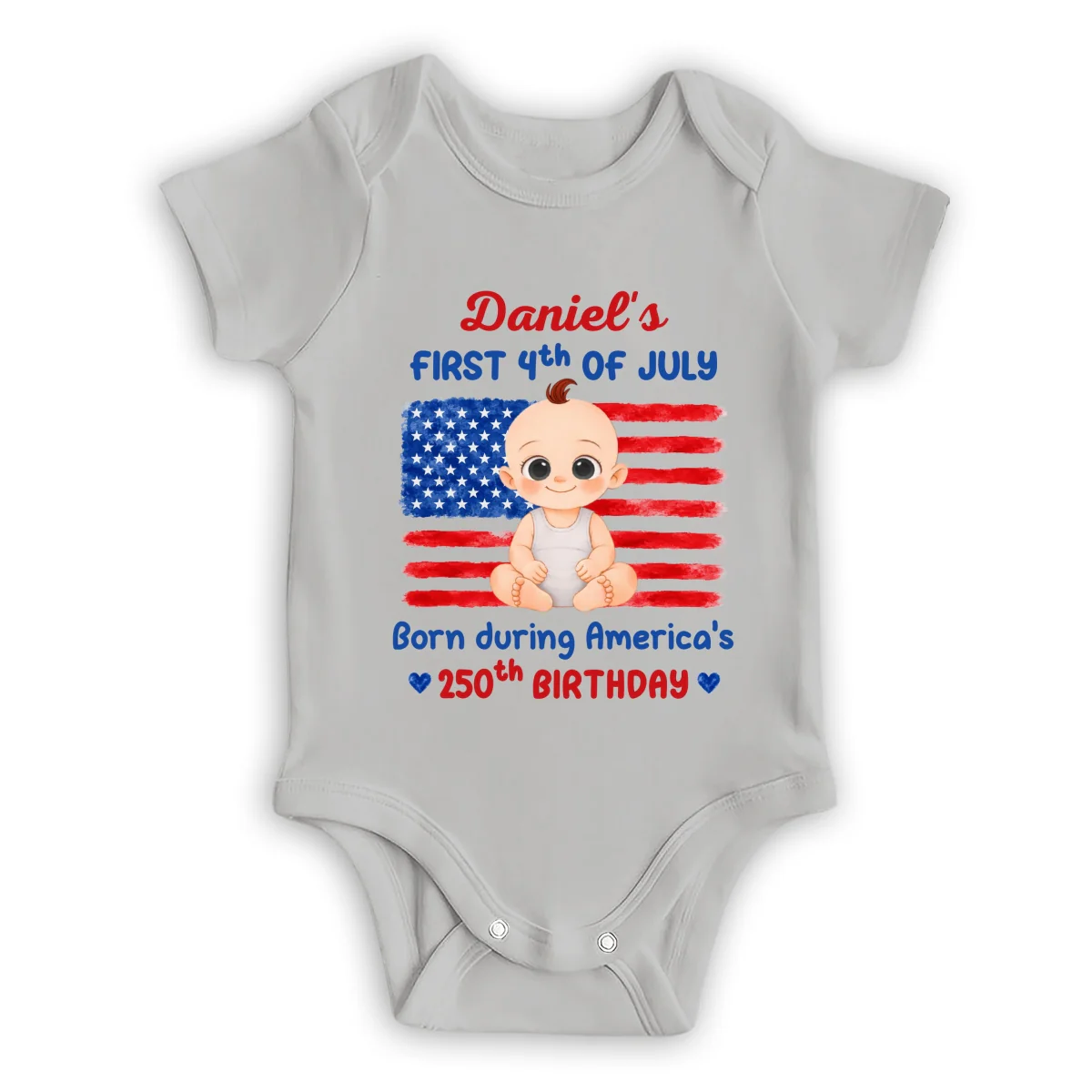 Baby First Freedom - Personalized Custom Baby Onesie - Image 8