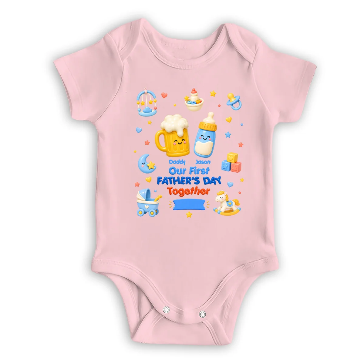 Baby First Time - Personalized Custom Baby Onesie - Image 4