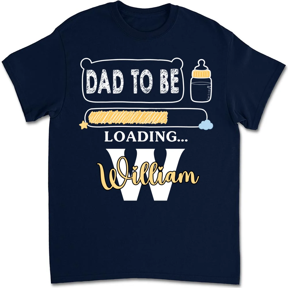 Baby Loading Dad - Personalized Custom Shirt - Image 10
