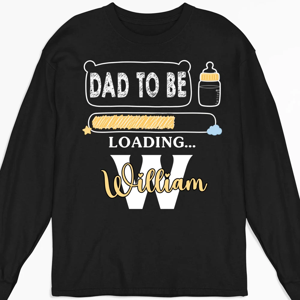 Baby Loading Dad - Personalized Custom Shirt - Image 11