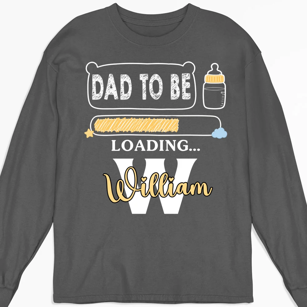 Baby Loading Dad - Personalized Custom Shirt - Image 12