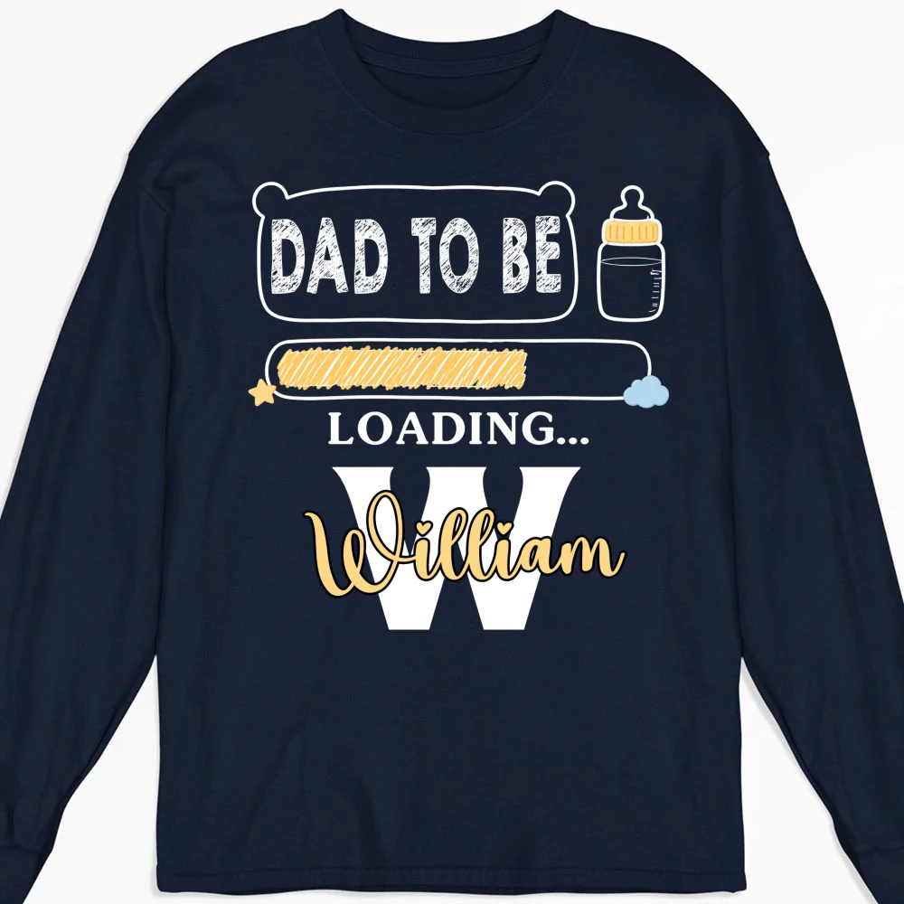 Baby Loading Dad - Personalized Custom Shirt - Image 13