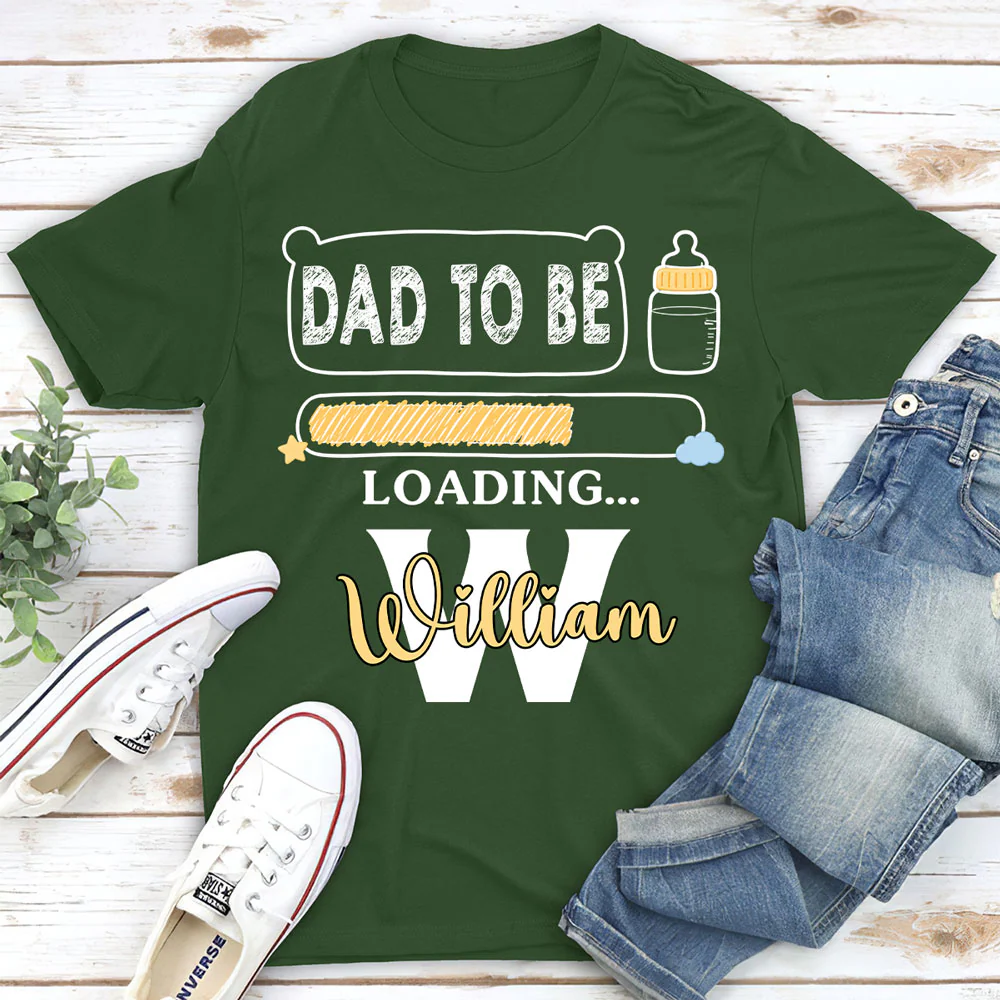 Baby Loading Dad - Personalized Custom Shirt - Image 2