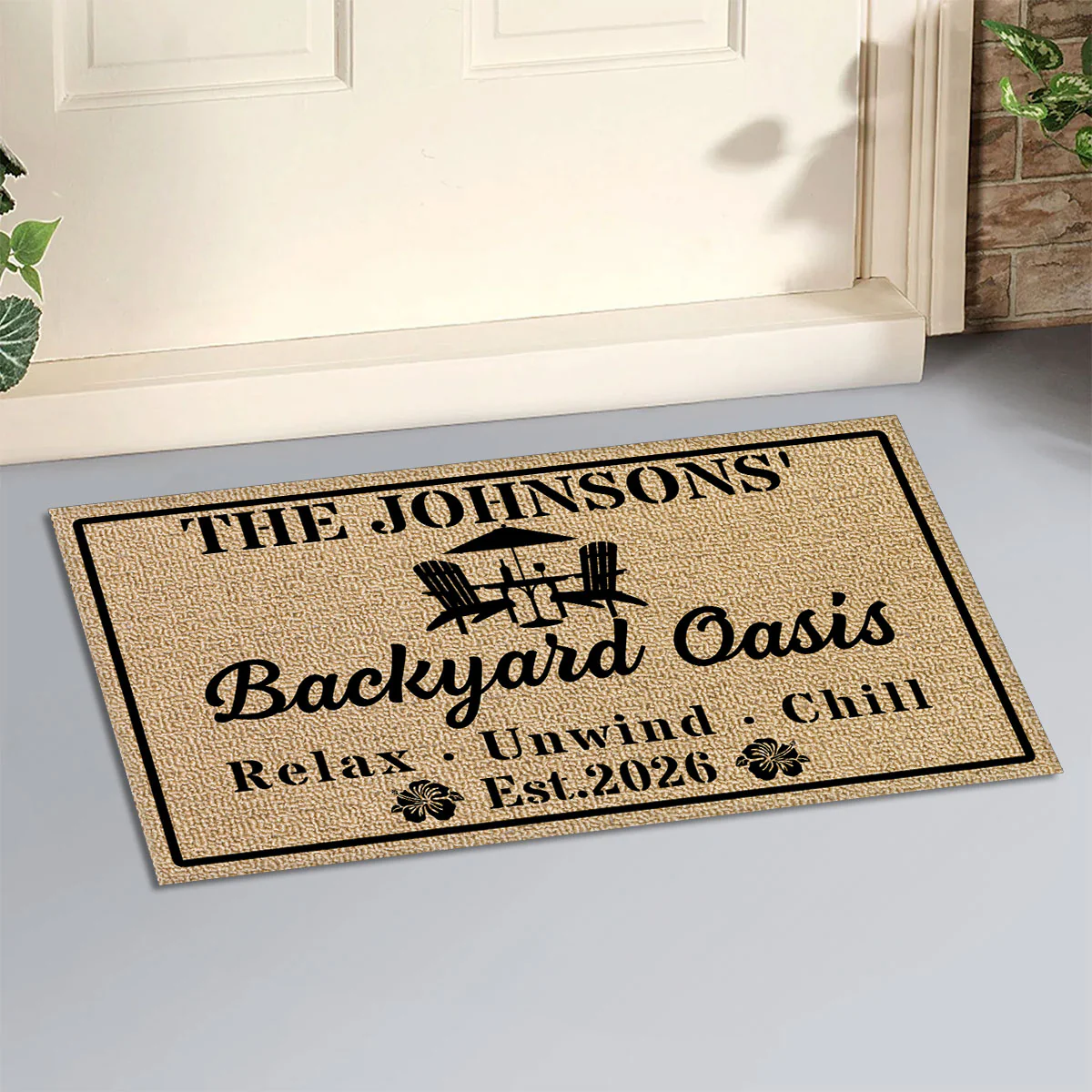 Backyard Oasis - Personalized Custom Doormat - Image 2