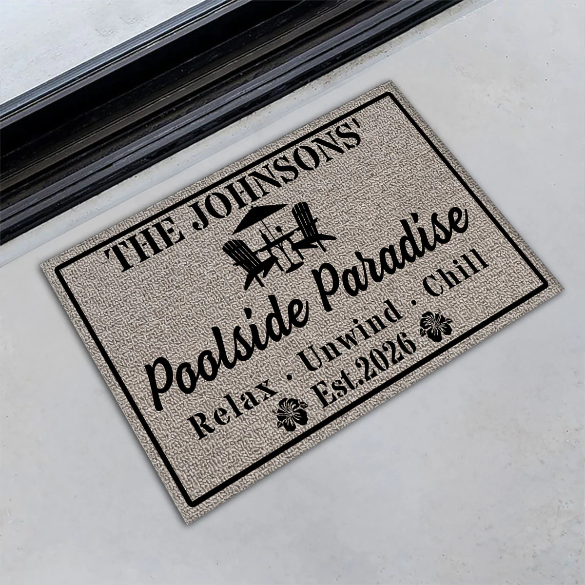 Backyard Oasis - Personalized Custom Doormat - Image 3