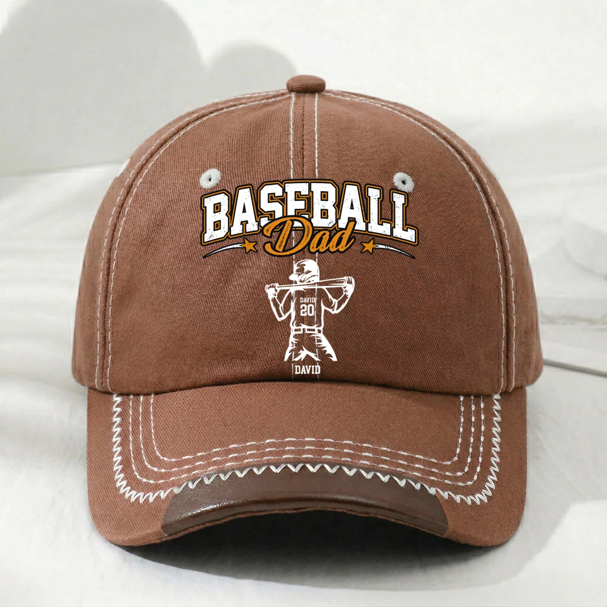 Baseball Daddy We Love - Personalized Custom Vintage Soft Baseball Cap - Image 8