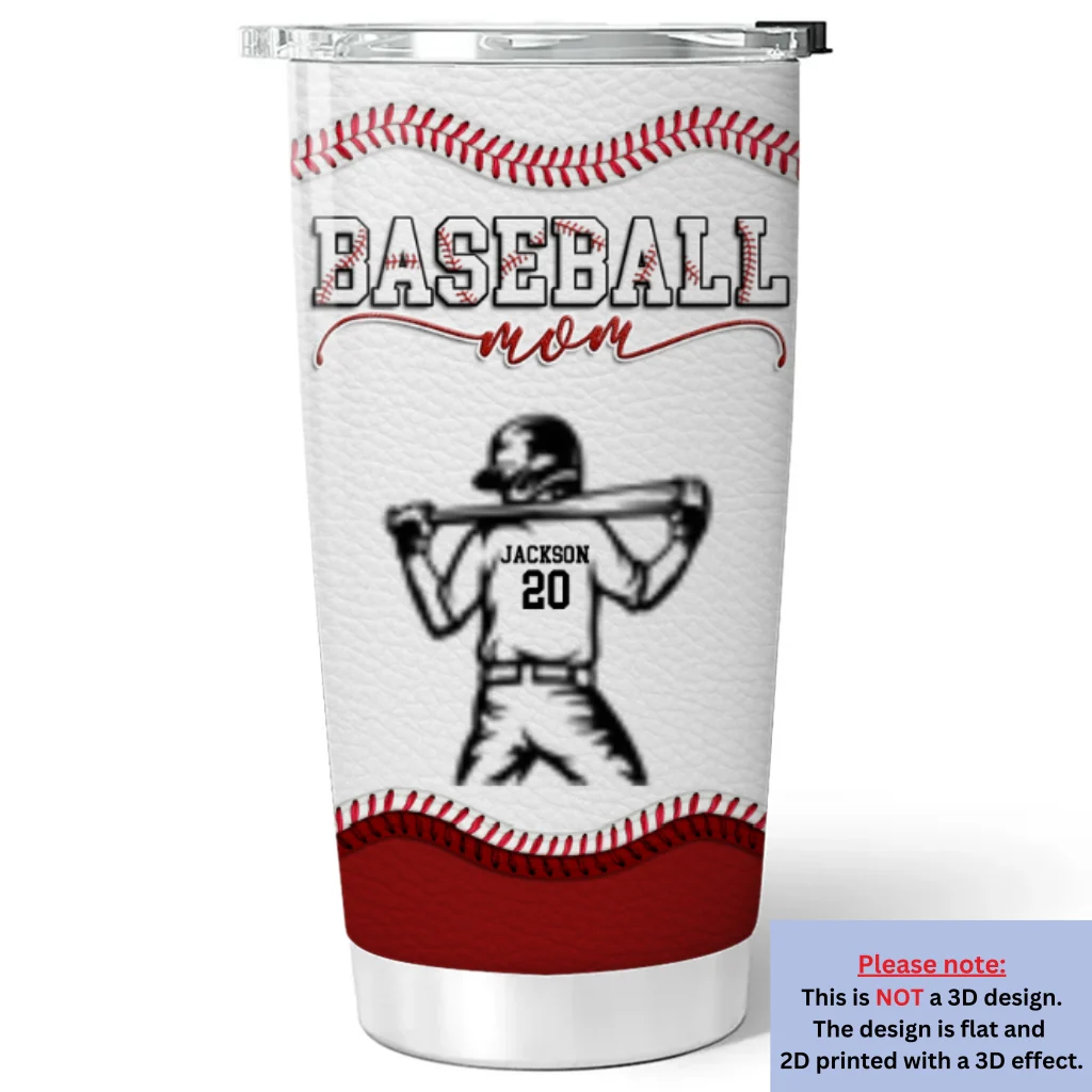 Baseball Mom - Personalized Custom Tumbler - Image 6