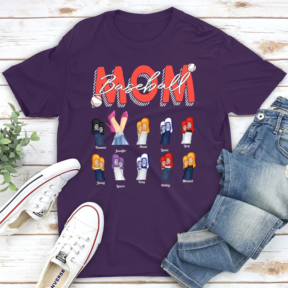 Baseball Mom - Personalized Custom Unisex T-shirt - Image 5