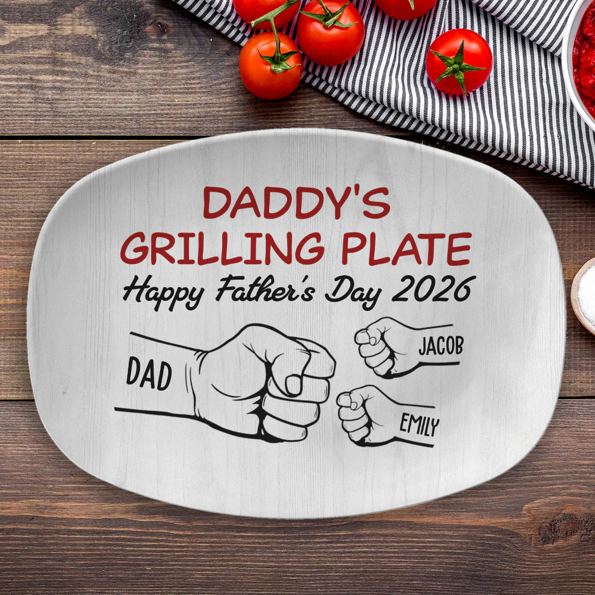 BBQ King Dad - Personalized Custom Platter - Image 4