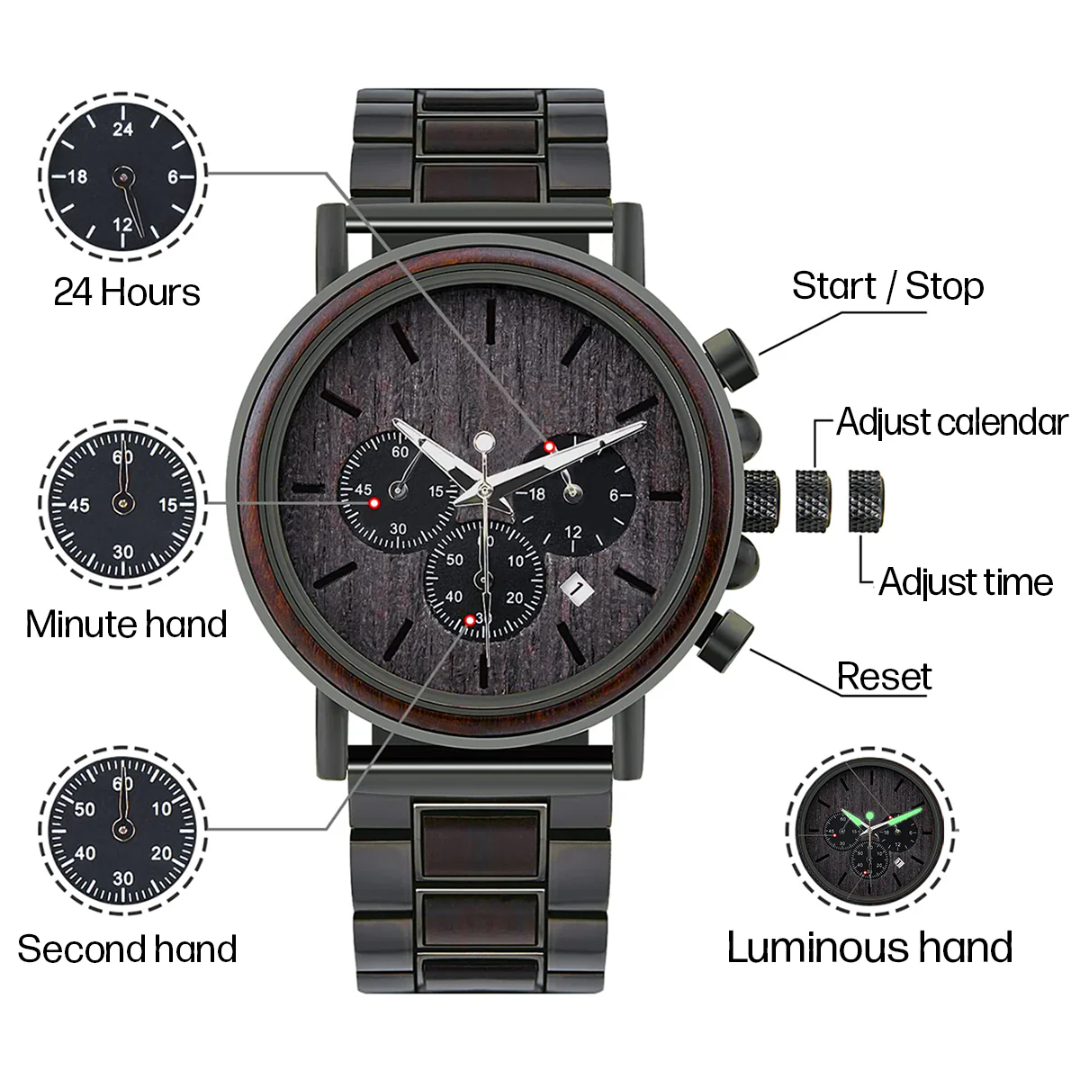 Be Bold Be Brave - Personalized Engraved Wooden Watches GQ026 - Image 6