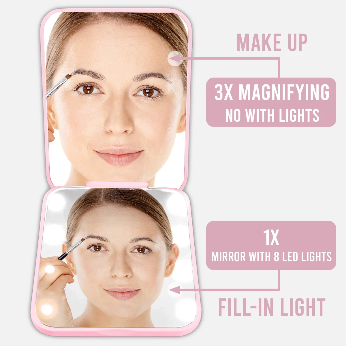 Be Brave - Personalized Custom LED Pocket Mirror - Image 6