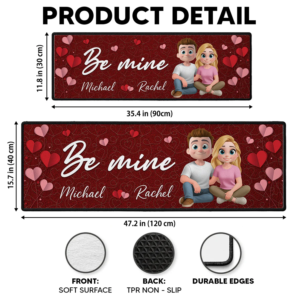 Be Mine - Personalized Custom Runner Rug - Image 8