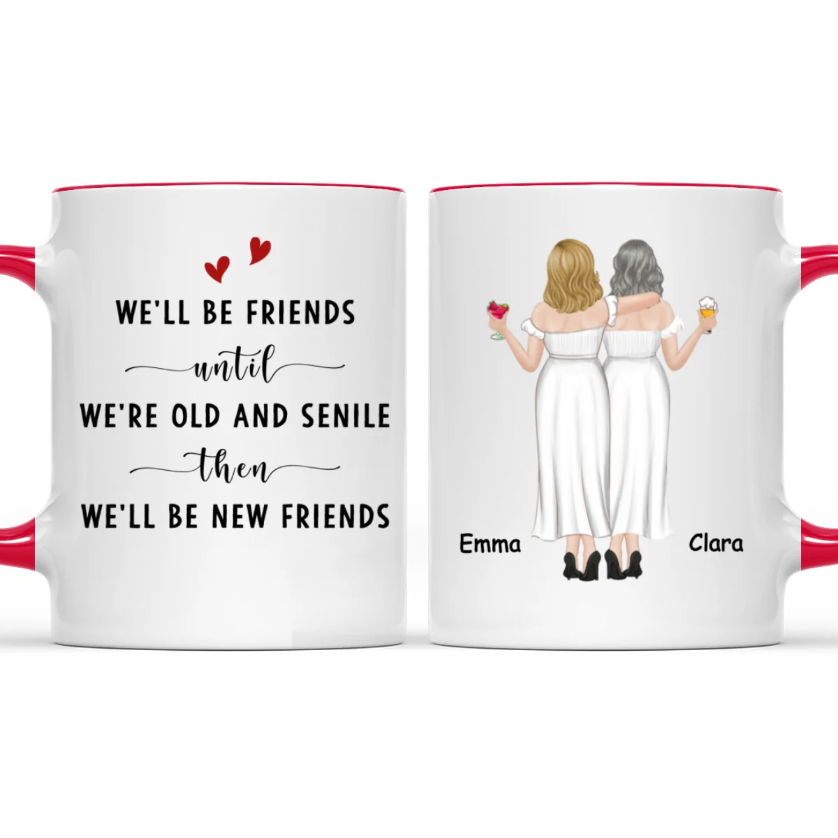 Be My Best Friends - Personalized Custom Accent Mug - Image 10