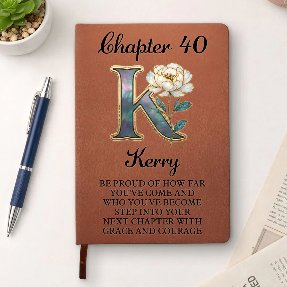 Be Proud Of How Far You Have Come - Personalized Custom Leather Journal - Image 2