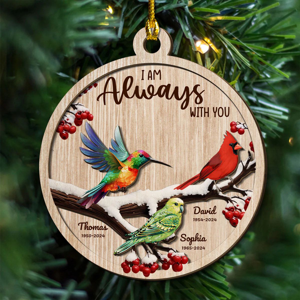Be Still And Know - Personalized Custom Freeshape 2-Layered Wood Ornament - Image 3