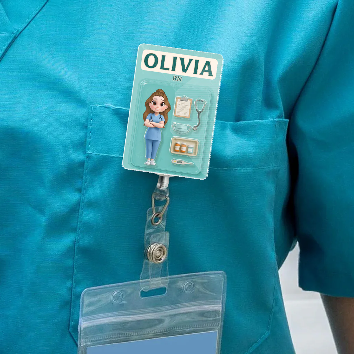Be The Nurse You Would Want As A Patient - Personalized Custom Acrylic Badge Reel