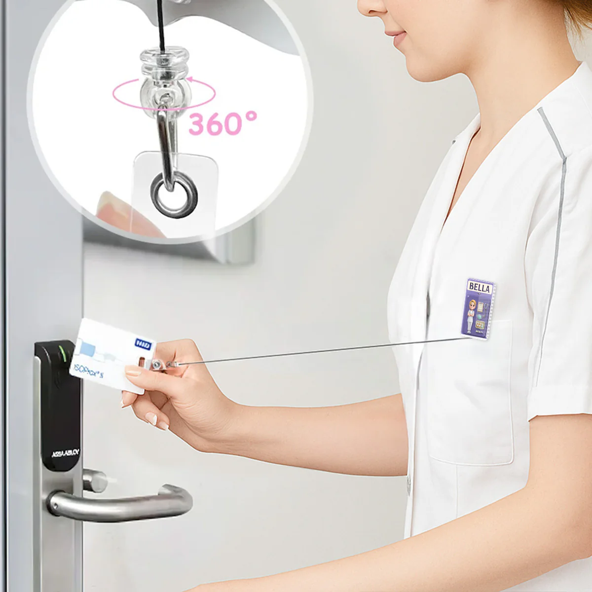 Be The Nurse You Would Want As A Patient - Personalized Custom Acrylic Badge Reel - Image 6
