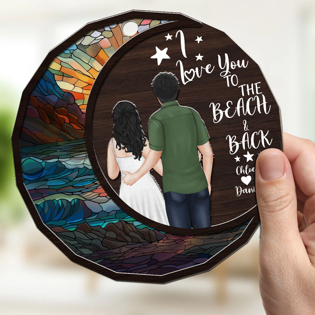 Beach & Back - Personalized Custom Suncatcher - Image 2