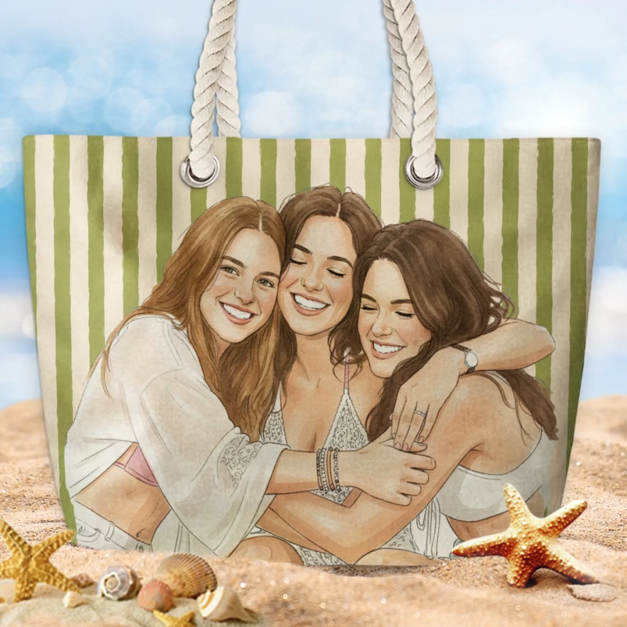 Beach Please - Personalized Beach Bag - Image 7