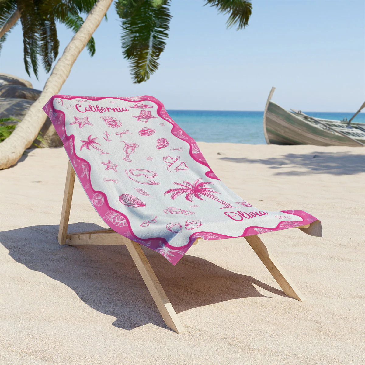 Beach Vacation - Personalized Custom Beach Towel - Image 4