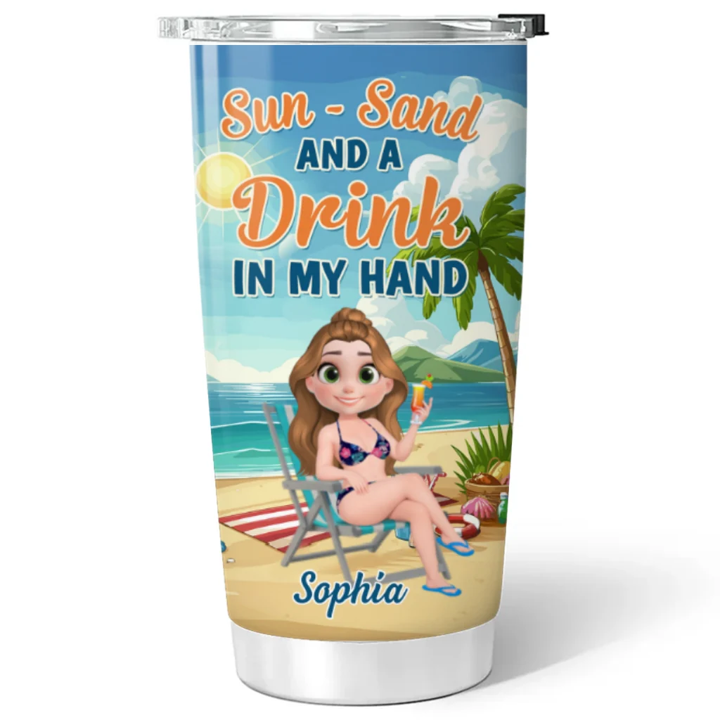 Beach Vacation - Personalized Custom Tumbler - Image 5