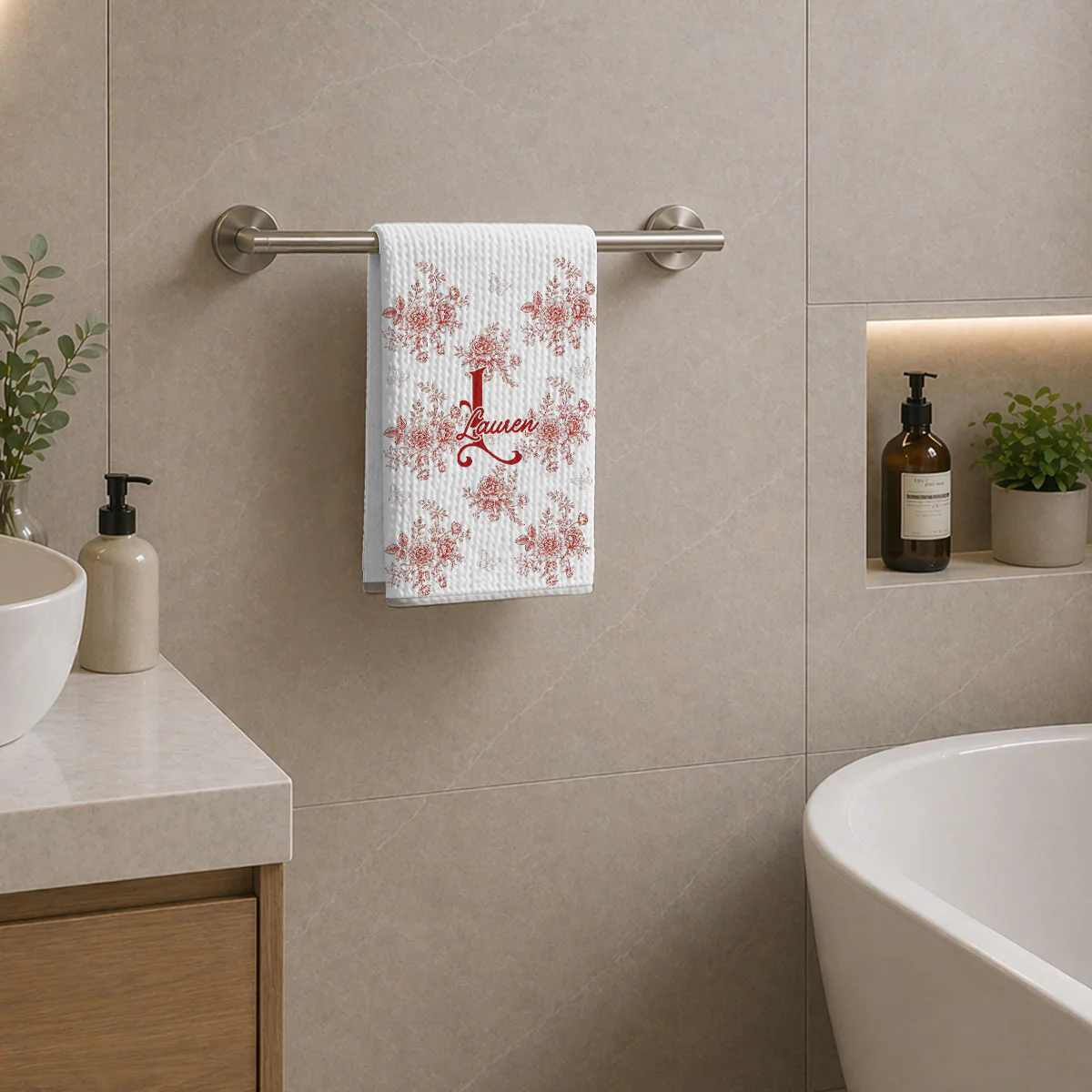 Beautiful Alphabet - Personalized Custom Kitchen Towel - Image 4