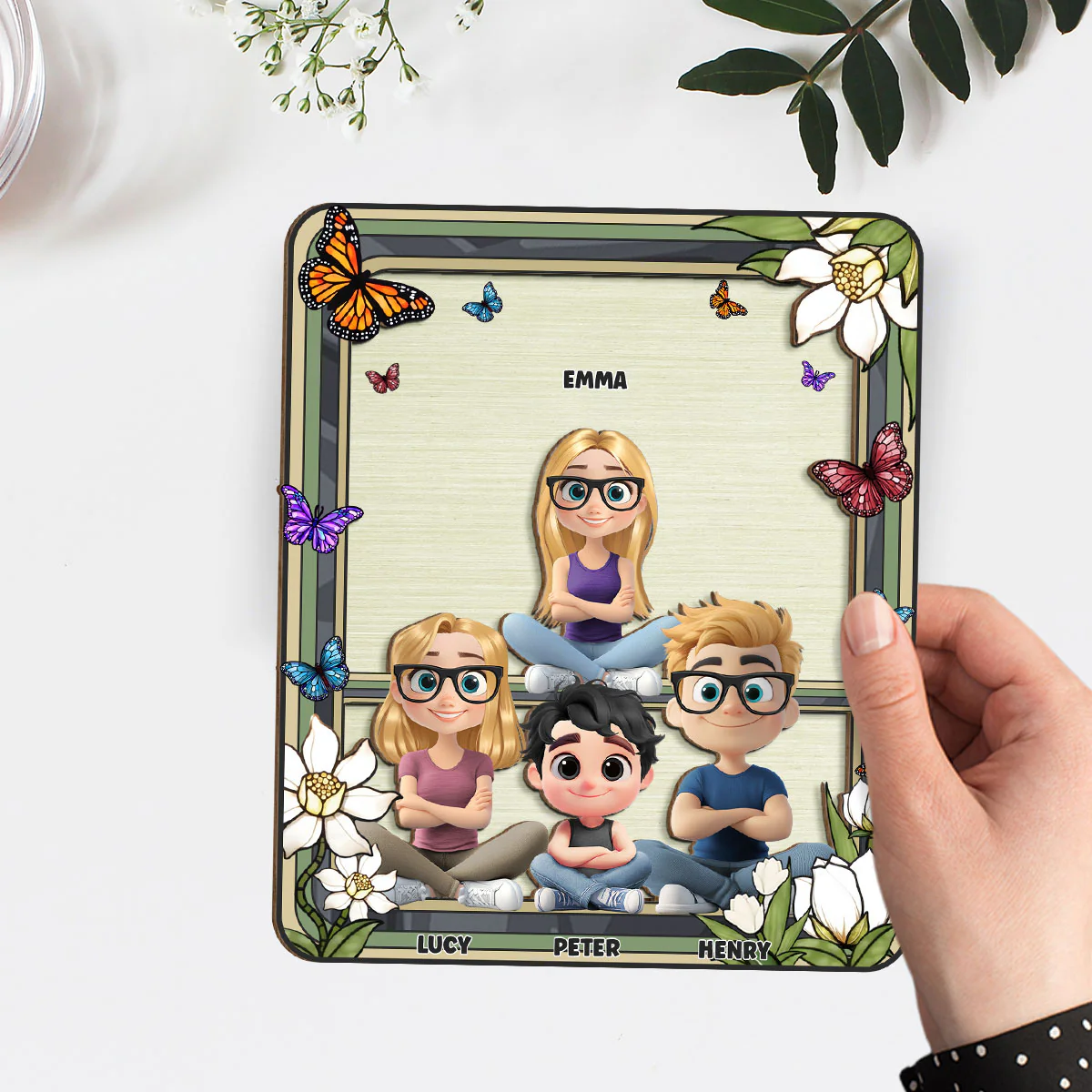 Beautiful Flower For Mom - Personalized Custom Wooden Plaque - Image 4