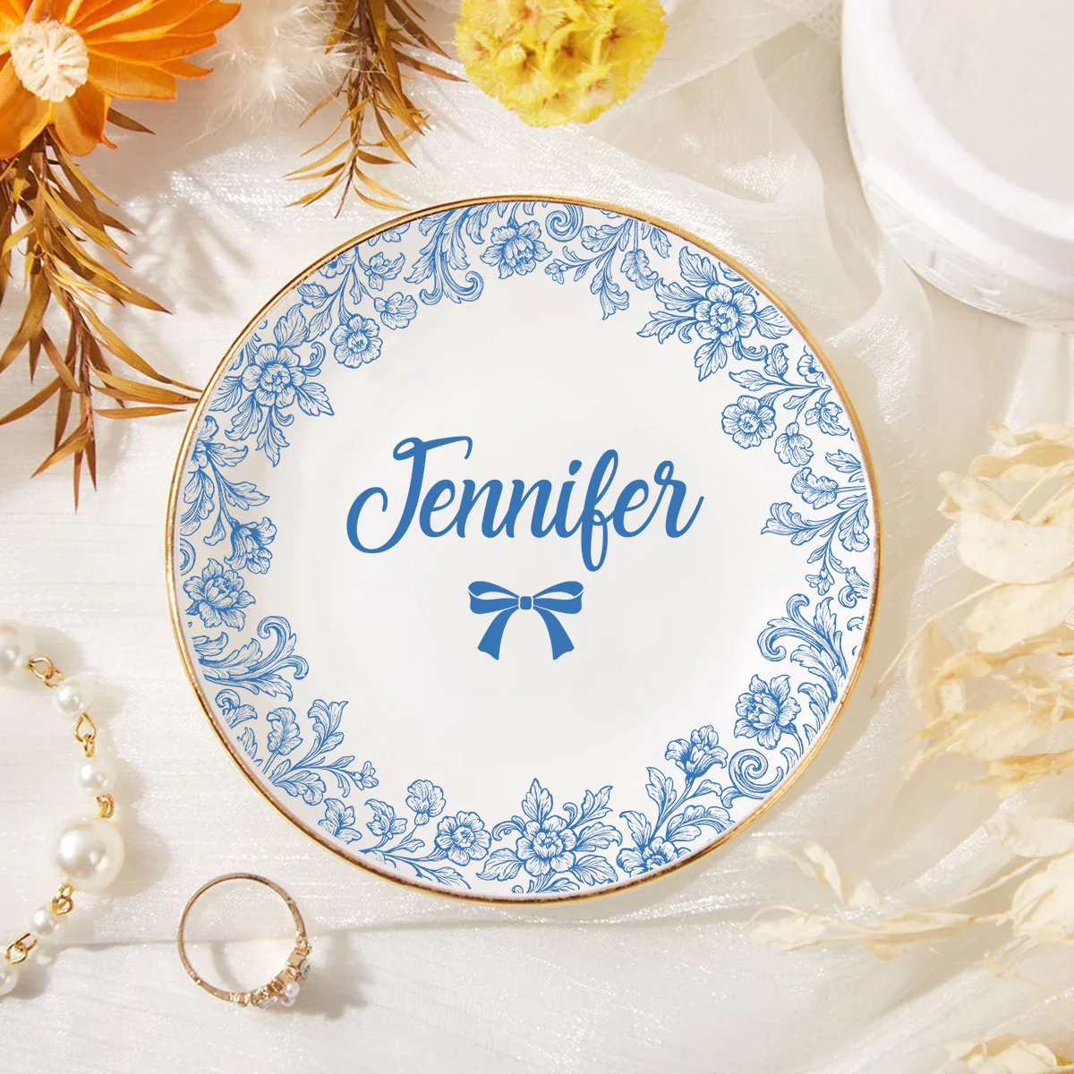 Beautiful Garden For Friend - Personalized Custom Jewelry Dish - Image 3